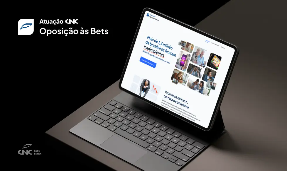 Thumb de case sobre Landing page de Oposição às Bets pela CNC