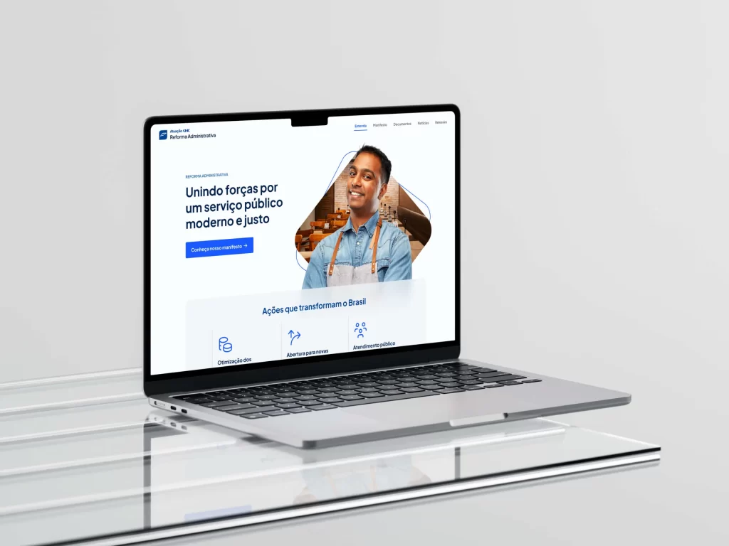 Thumb do case Landing page da Reforma Administrativa da CNC
